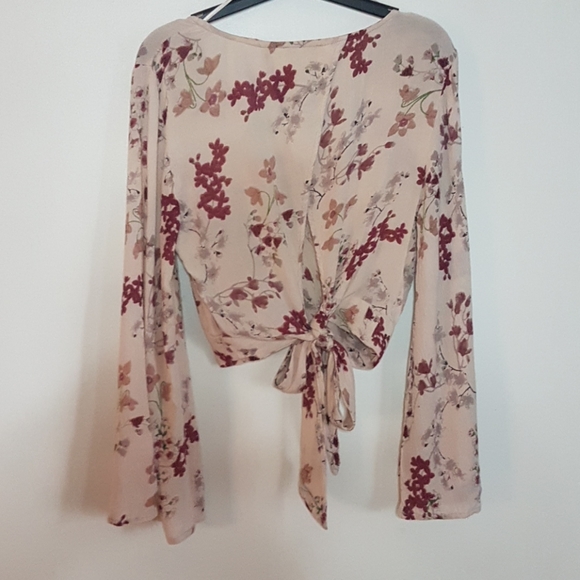 Patron's of Peace cropped back tie top SZ S - Picture 3 of 7